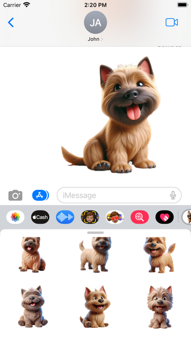 Happy Cairn Terrier Stickers Screenshot
