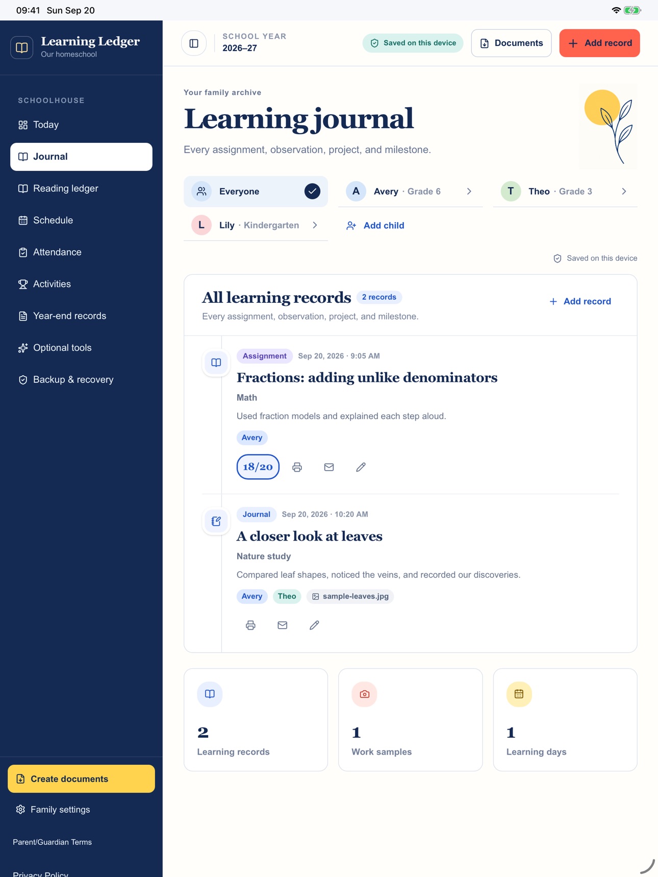 Screenshot 8 of Learning Ledger