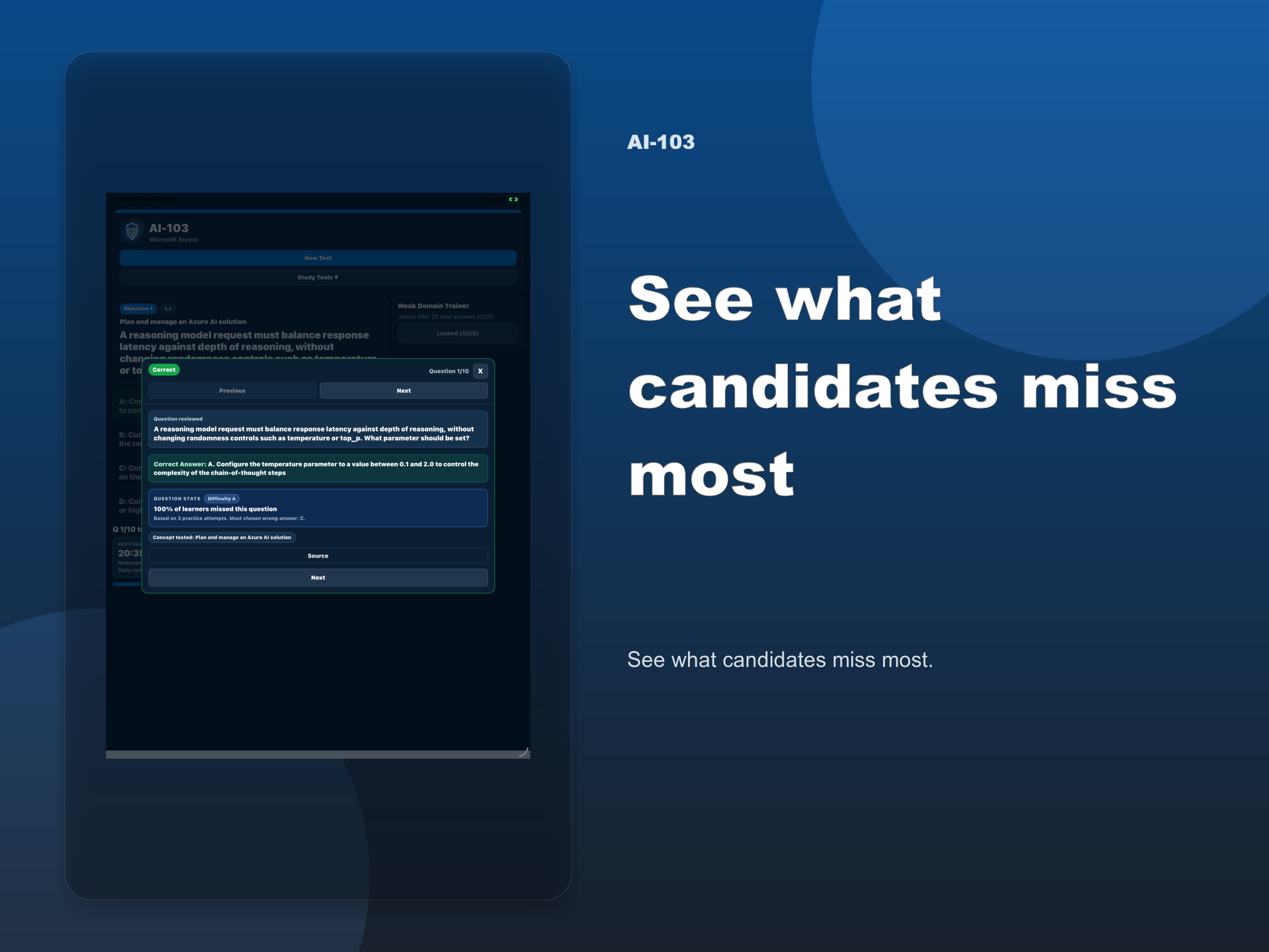 AI-103 Practice Test screenshot 15
