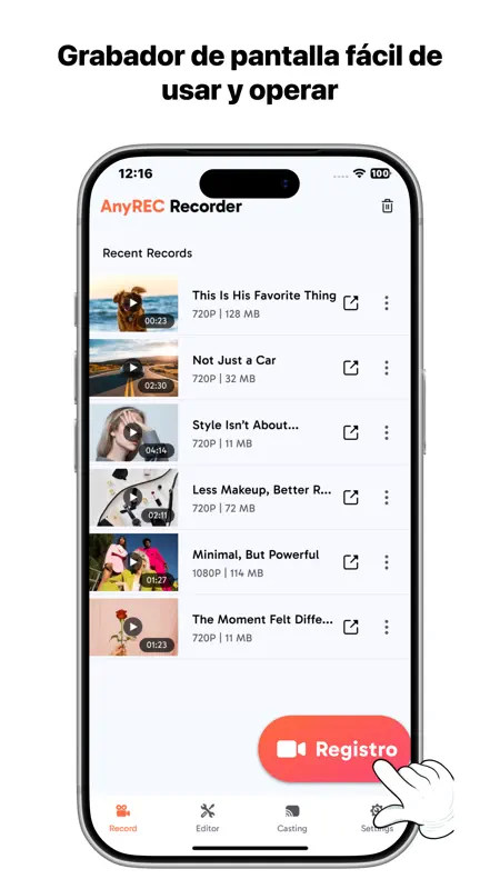 AnyREC: Screen Recorder, Share screenshot 1 of 5