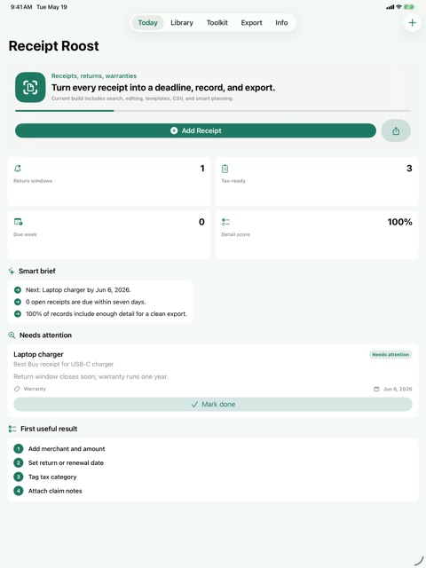 Receipt Roost screenshot 2