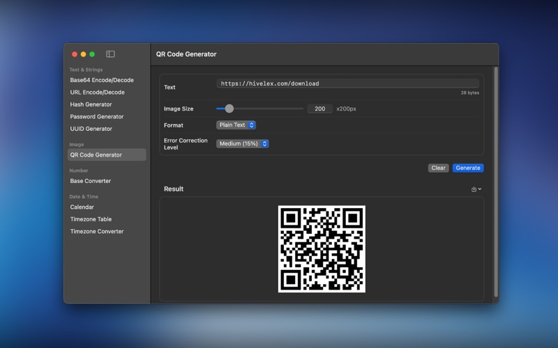 Hivelex screenshot