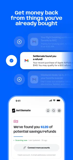 Settlemate: Claim Savings app screen 2