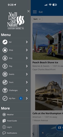 Visit Eastern Shore, VA iPhone screenshot
