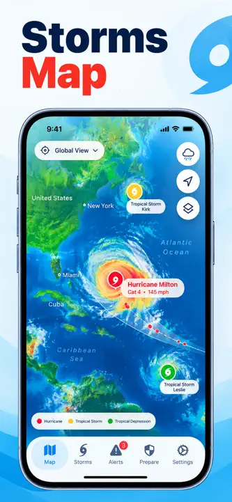 Hurricane Tracker & Storm Map screenshot 2