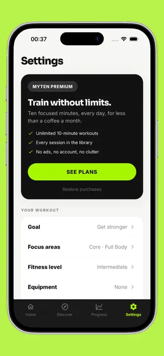 MYTEN | 10 Minute Workout screenshot 8