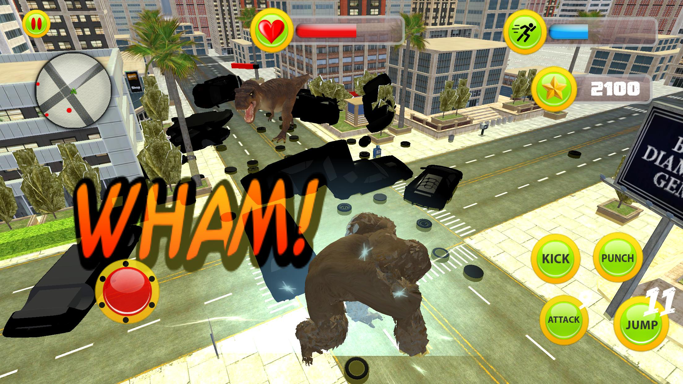 Giant Gorilla Kong City Attack