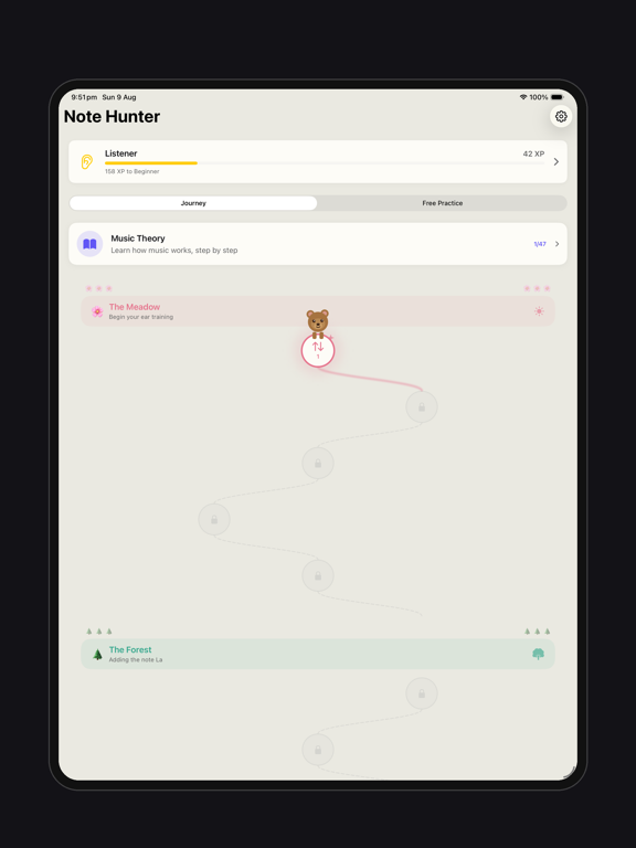 Ear Training App: NoteHunter iPad screenshot