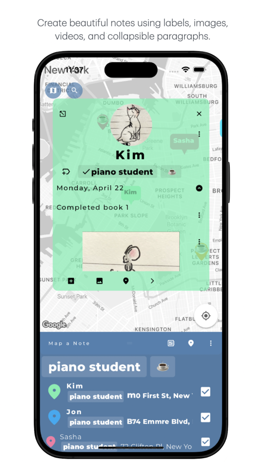 #3. Map a Note (iOS) 由: Gray Whale and Blue Heron