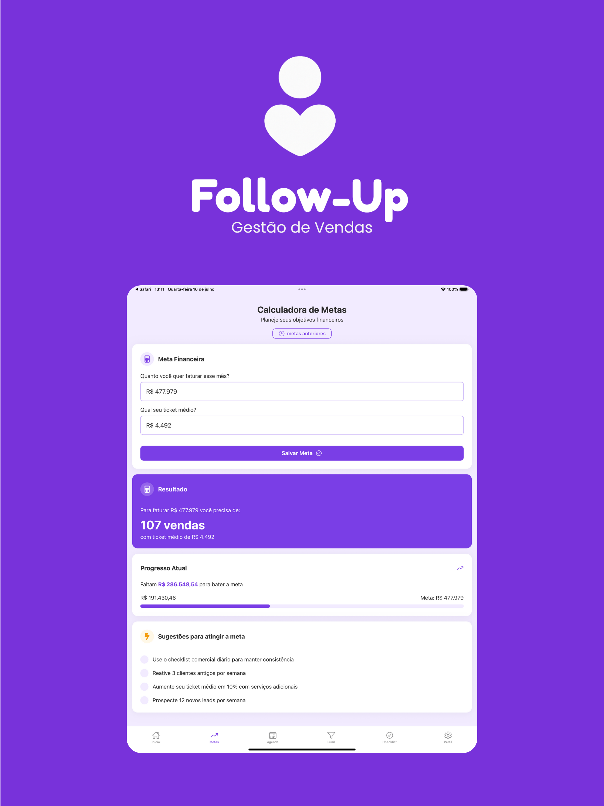 Follow-Up - Gestão de Vendas