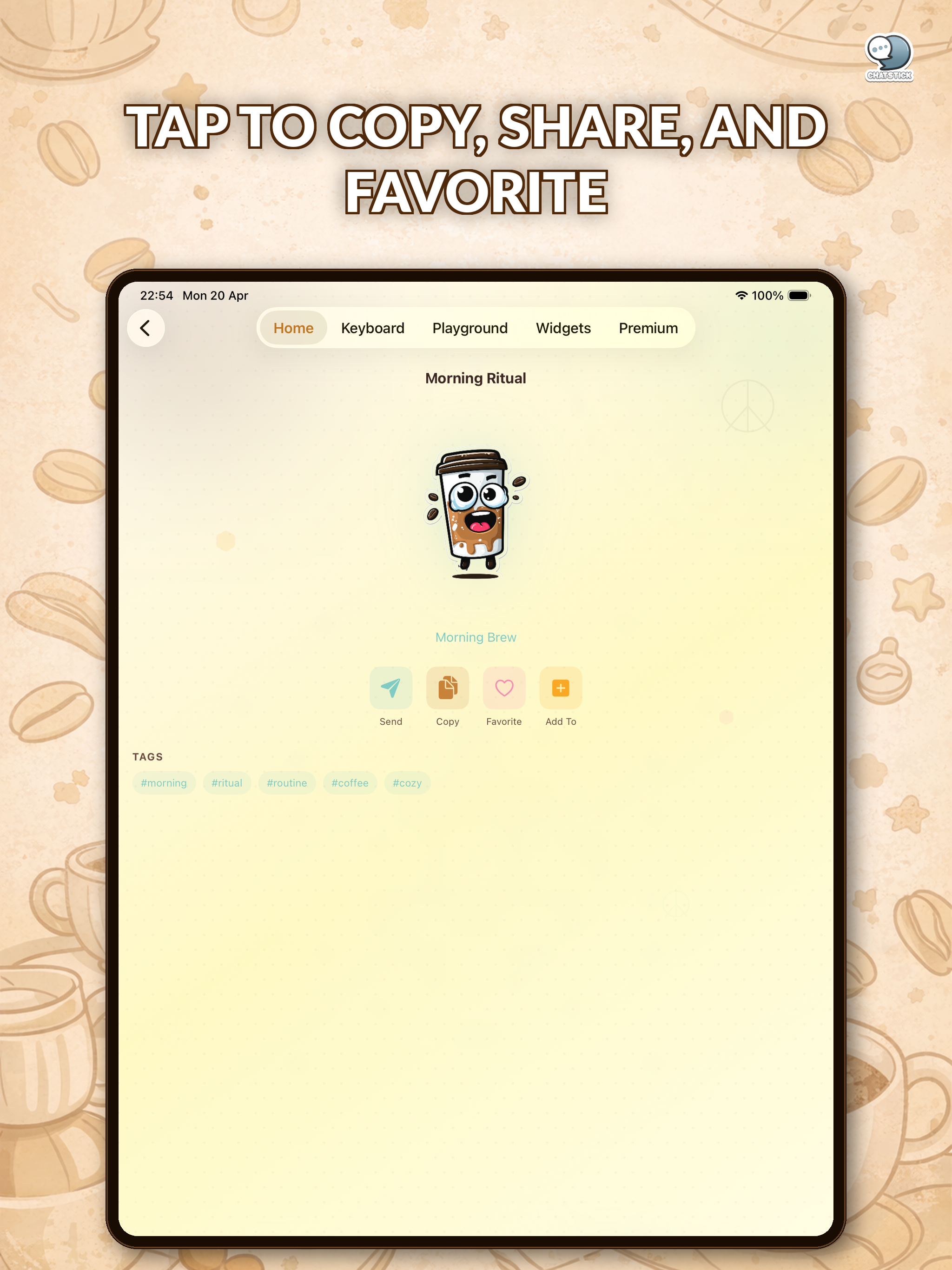 Coffee Emoji Stickers Keyboard