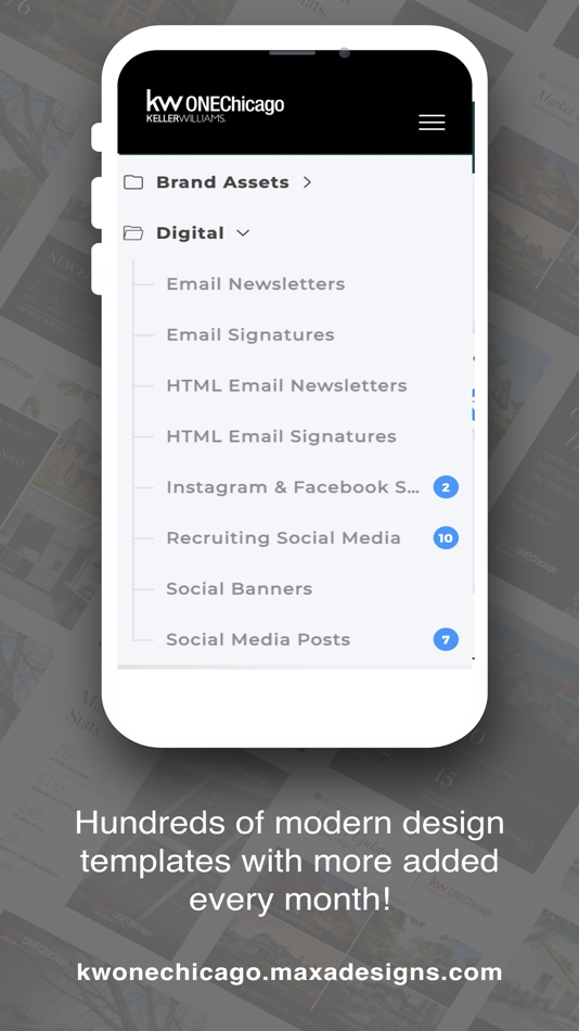 #3. ONEChicago Design Hub (iOS) By: KW ONEChicago Real Estate