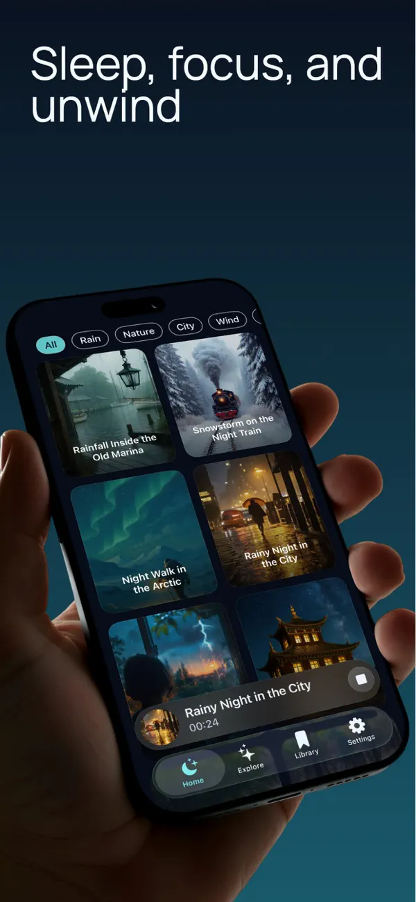 #1. Luna: White Noise Sleep Sounds (iOS) Przez: Nataliia Litvinova