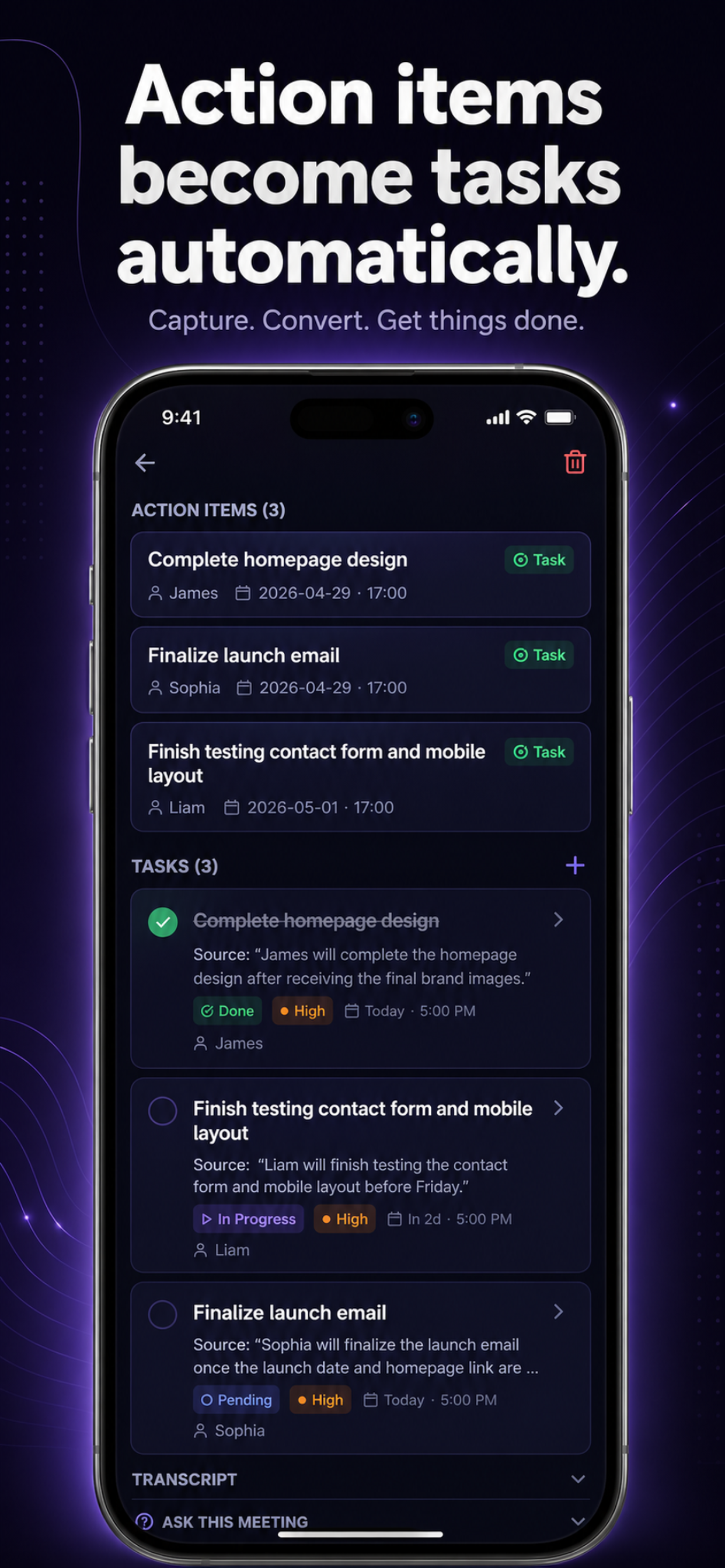 NextNudge: AI Meeting Tasks