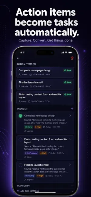 NextNudge: AI Meeting Tasks screenshot 4