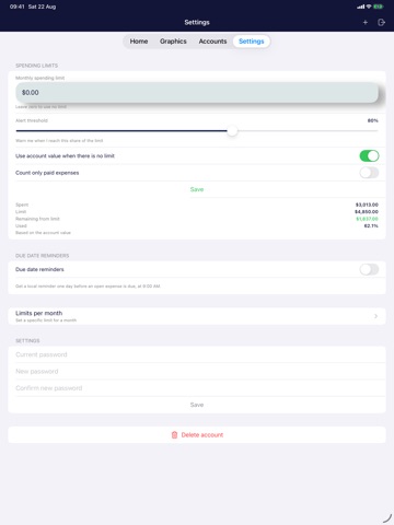 SpendAware: Expense Tracker iPad screenshot