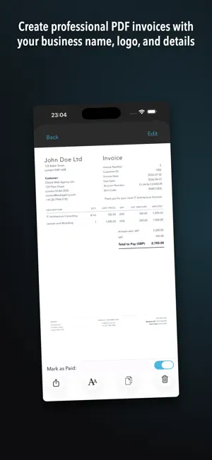Invoice Template Pro: Billing screenshot 1