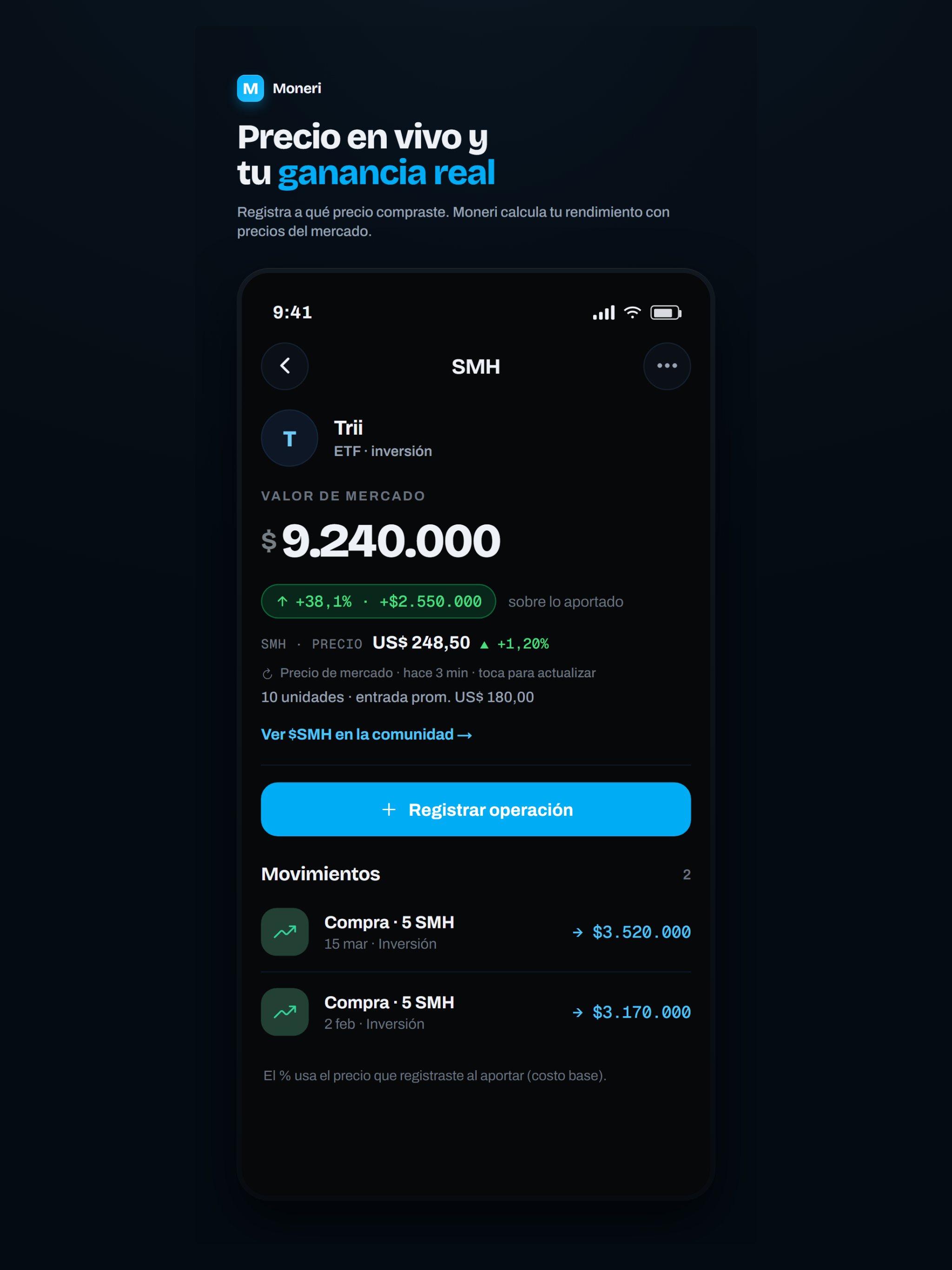 Moneri: Inversiones y Gastos screenshot 8