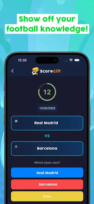 ScoreGift - Guess&Win Football screenshot 3