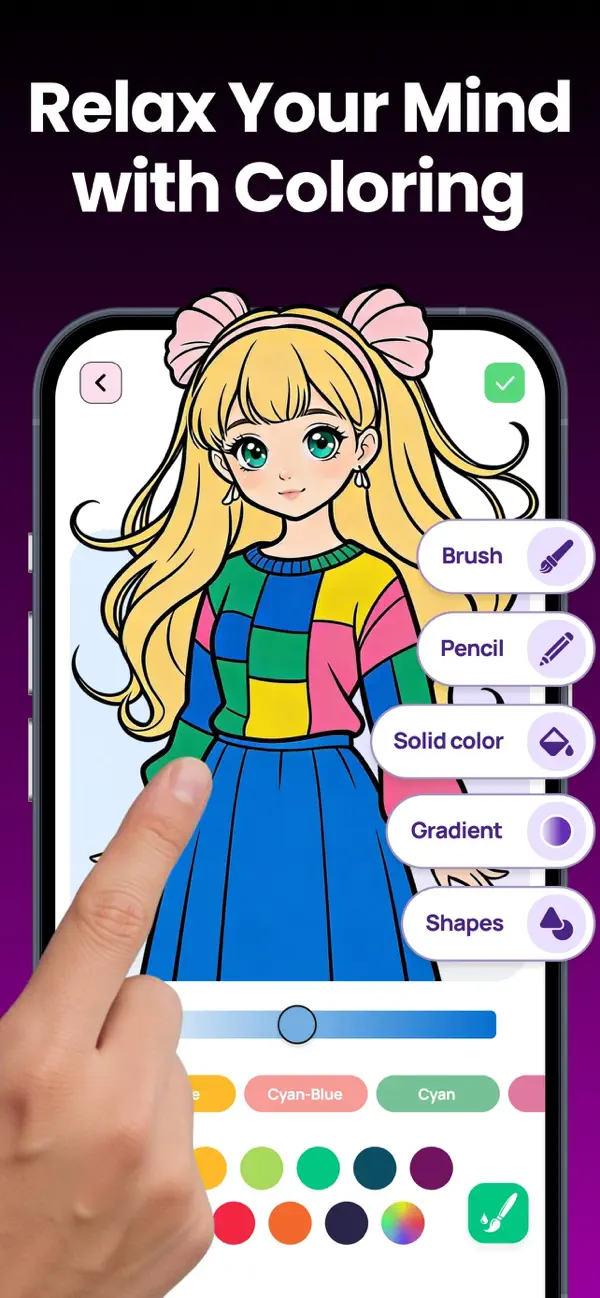 Screenshot #1 pour Colorist: Coloriage Adulte