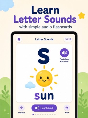 Phonics Learning App iPad screenshot