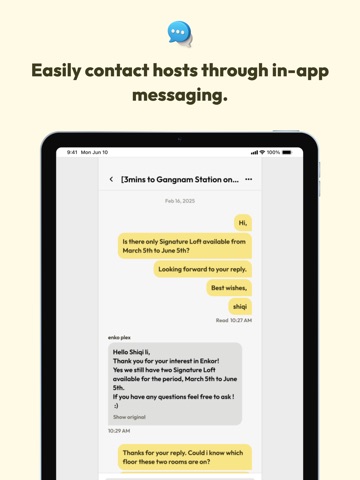 Enkostay: deposit-free rentals iPad screenshot