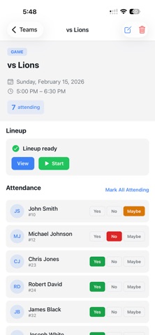 Fair Play Lineups Screenshot 6 of 9