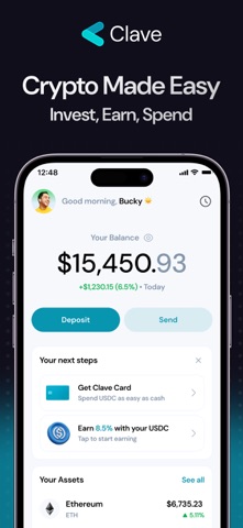 Clave - Earn with ETH & USDC Screenshot 1 of 8