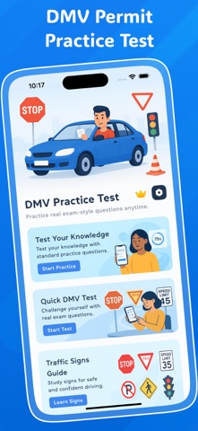 Permit Practice Test DMV 2025 Screenshot 1 of 6