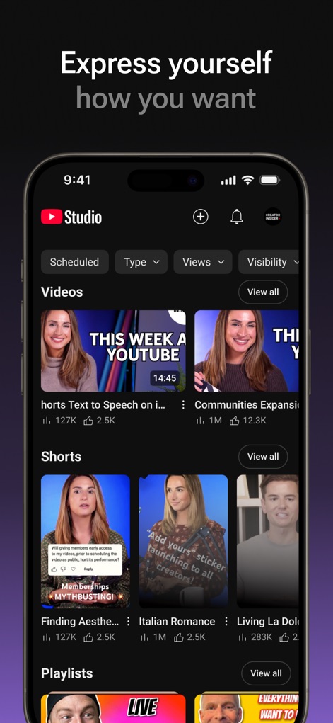YouTube Studio - Content Management Hub
