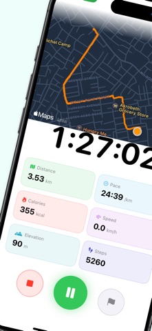 Walking Running Cycling Goal iPhone screenshot