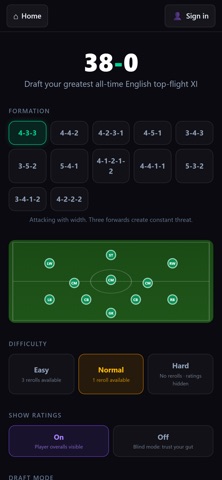 38-0: Football Draft screenshot