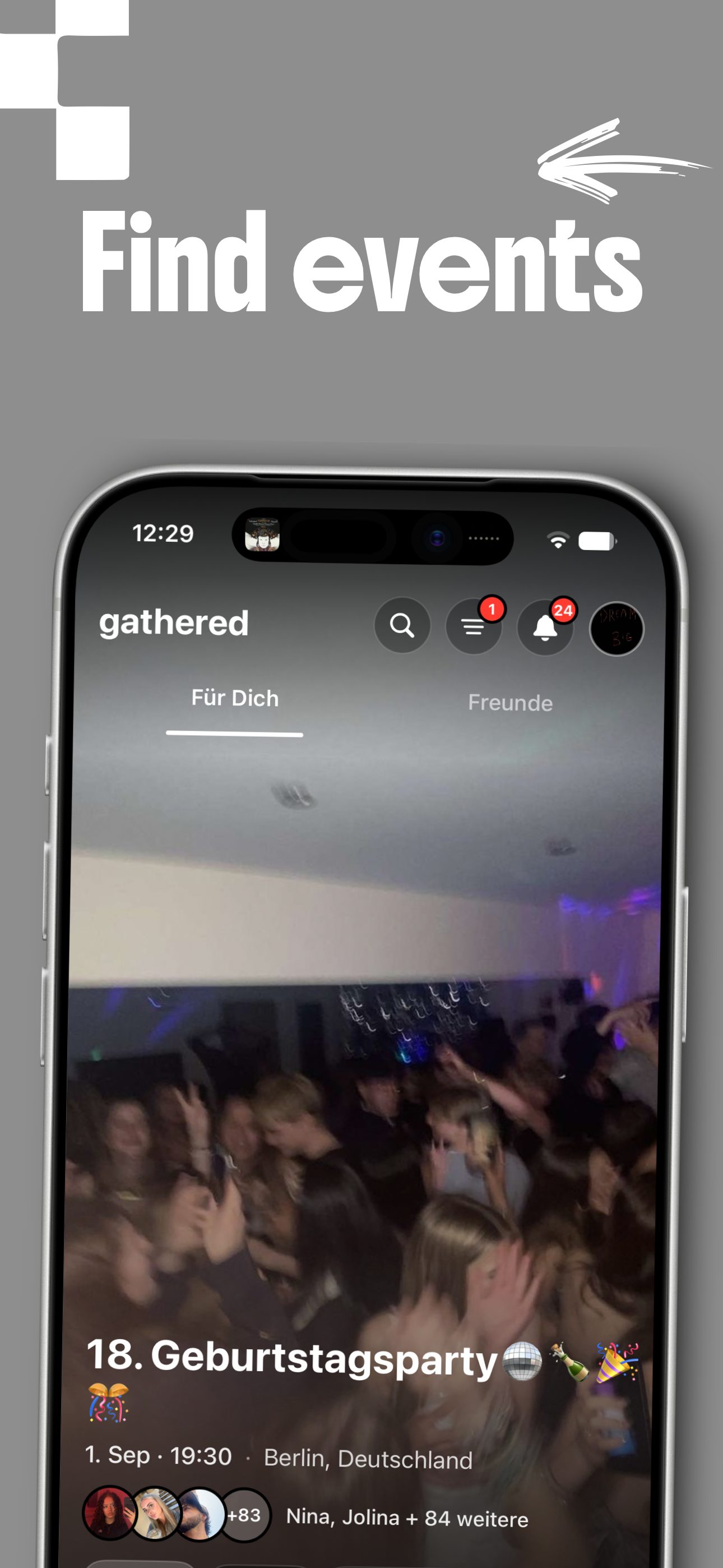Gathered: Events & Friends screenshot 2