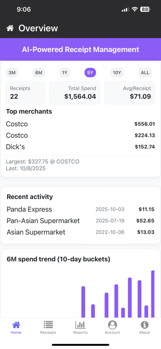 Receipt.AI Screenshot 1 of 6