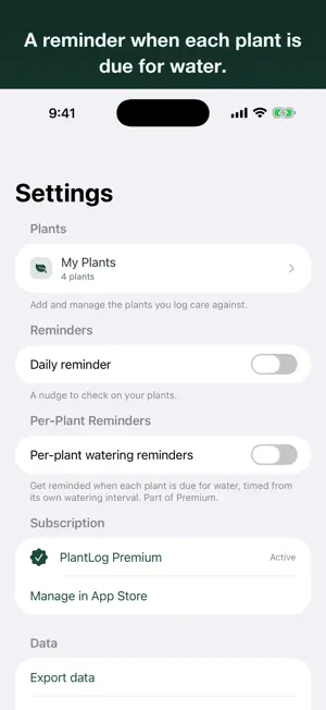 PlantLog: Plant Care Journal screenshot 2