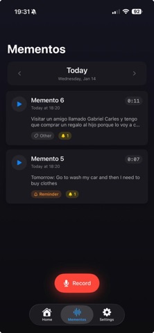 Memento - Your AI Journal iPhone screenshot