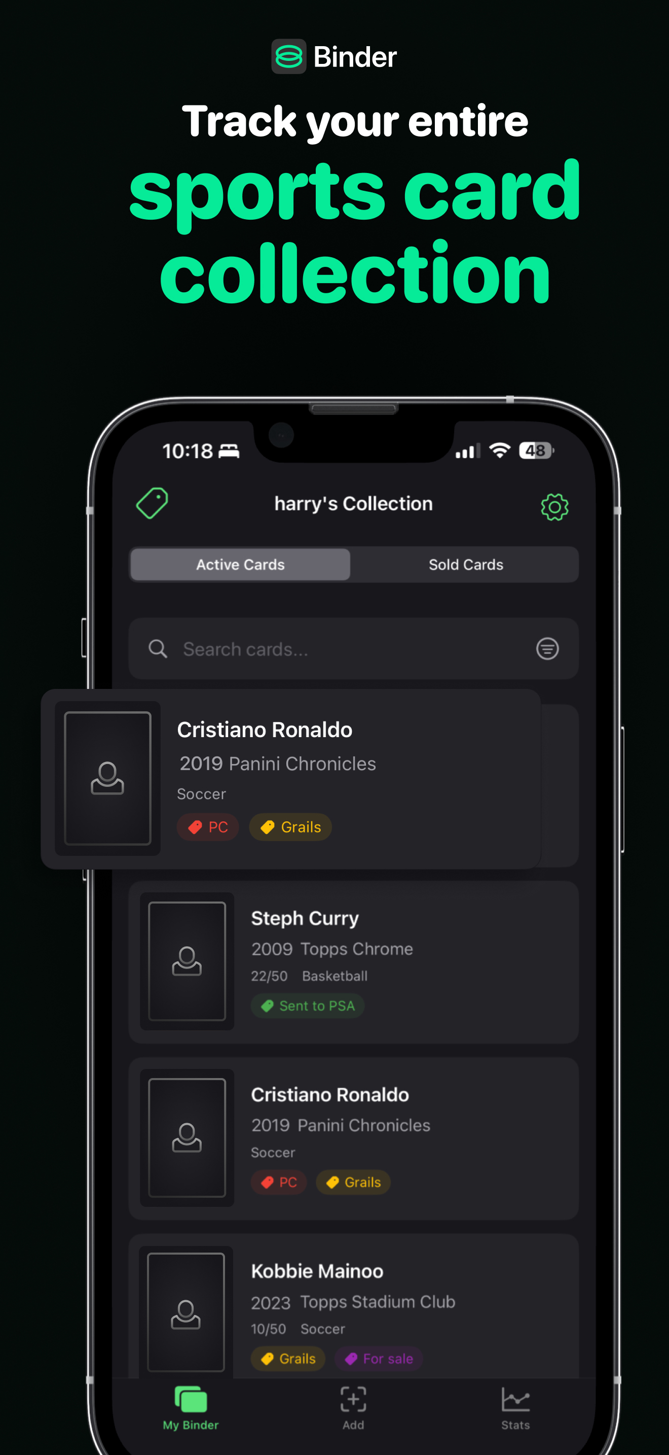 Binder: Sports Card Tracker