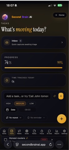 SecondBrain AI Assistant screenshot