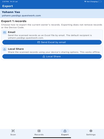 Event Lead Scanner iPad screenshot