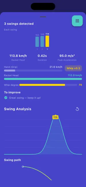 Swing Analyzer - Speed Tracker screenshot 2