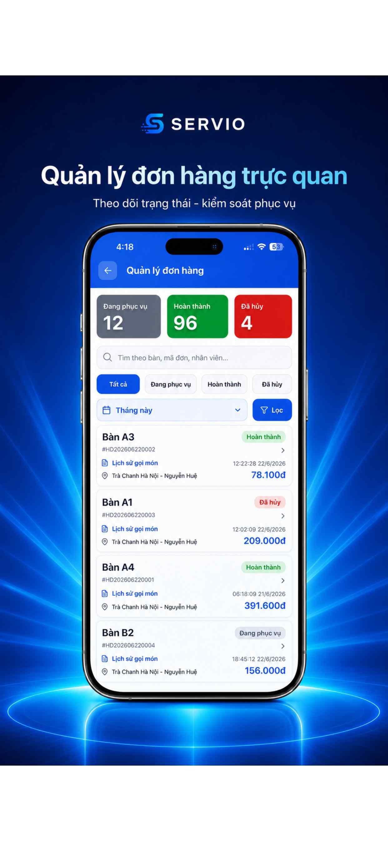 Servio VN - Quản Lý Quán screenshot 3