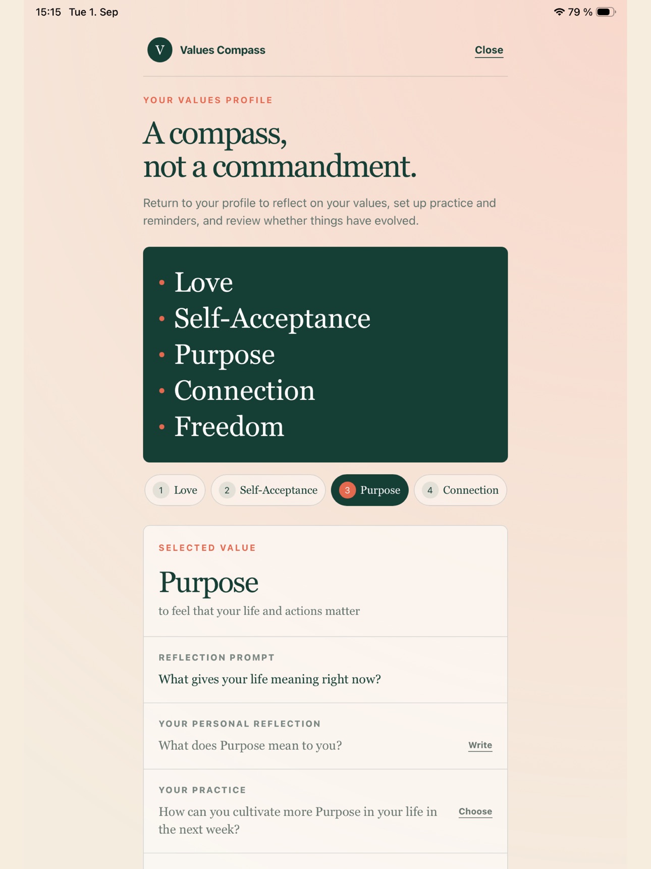 Screenshot 7 of Values Compass: What Matters