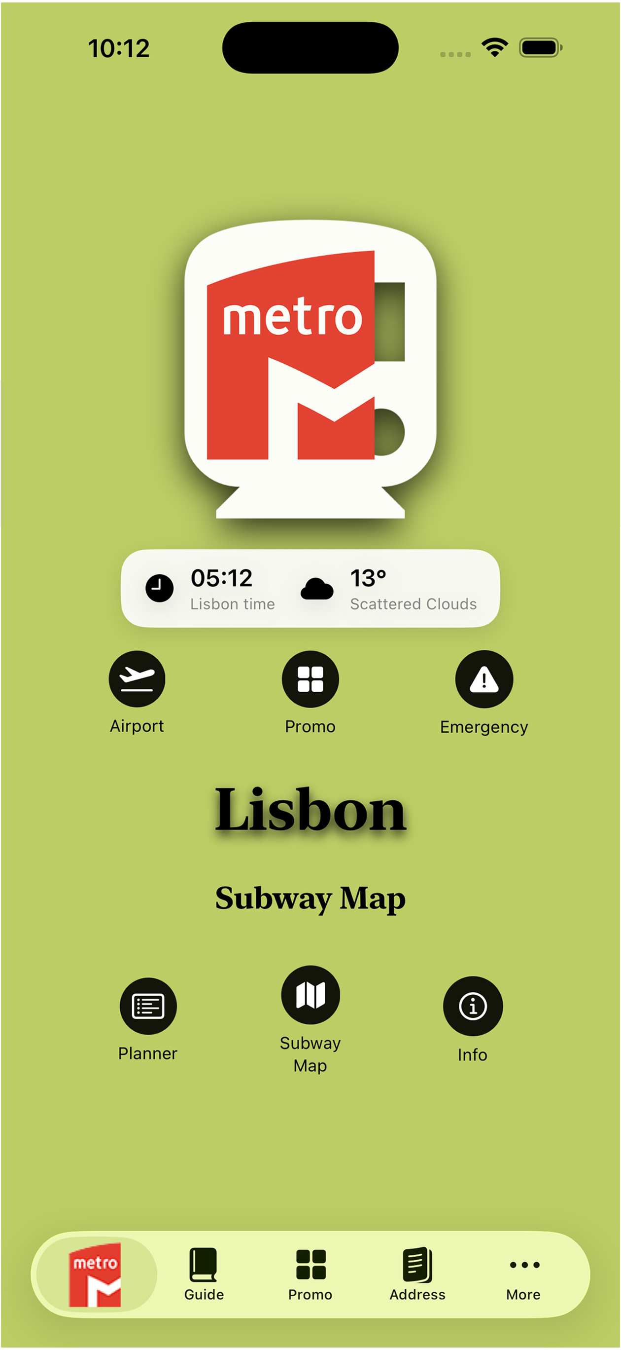 Lisbon Subway Map