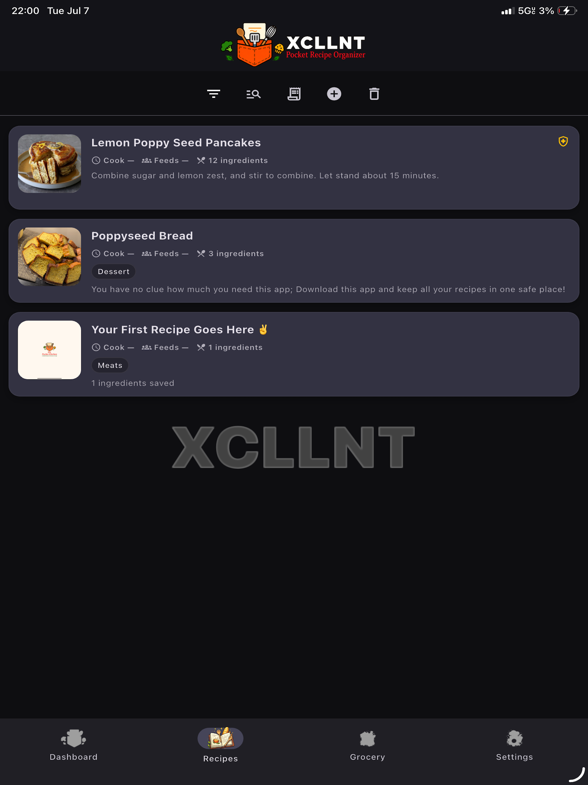 XCLLNT Pocket Recipe Organizer screenshot 13