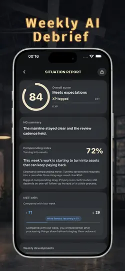 TheGreatMe: AI Weekly Review iPhone Ekran Görüntüsü 4