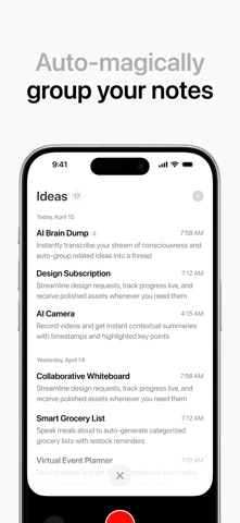 Voicethoughts – AI Brain Dump iPhone screenshot