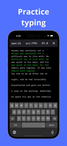 Typing Practice - Typik iPhone screenshot