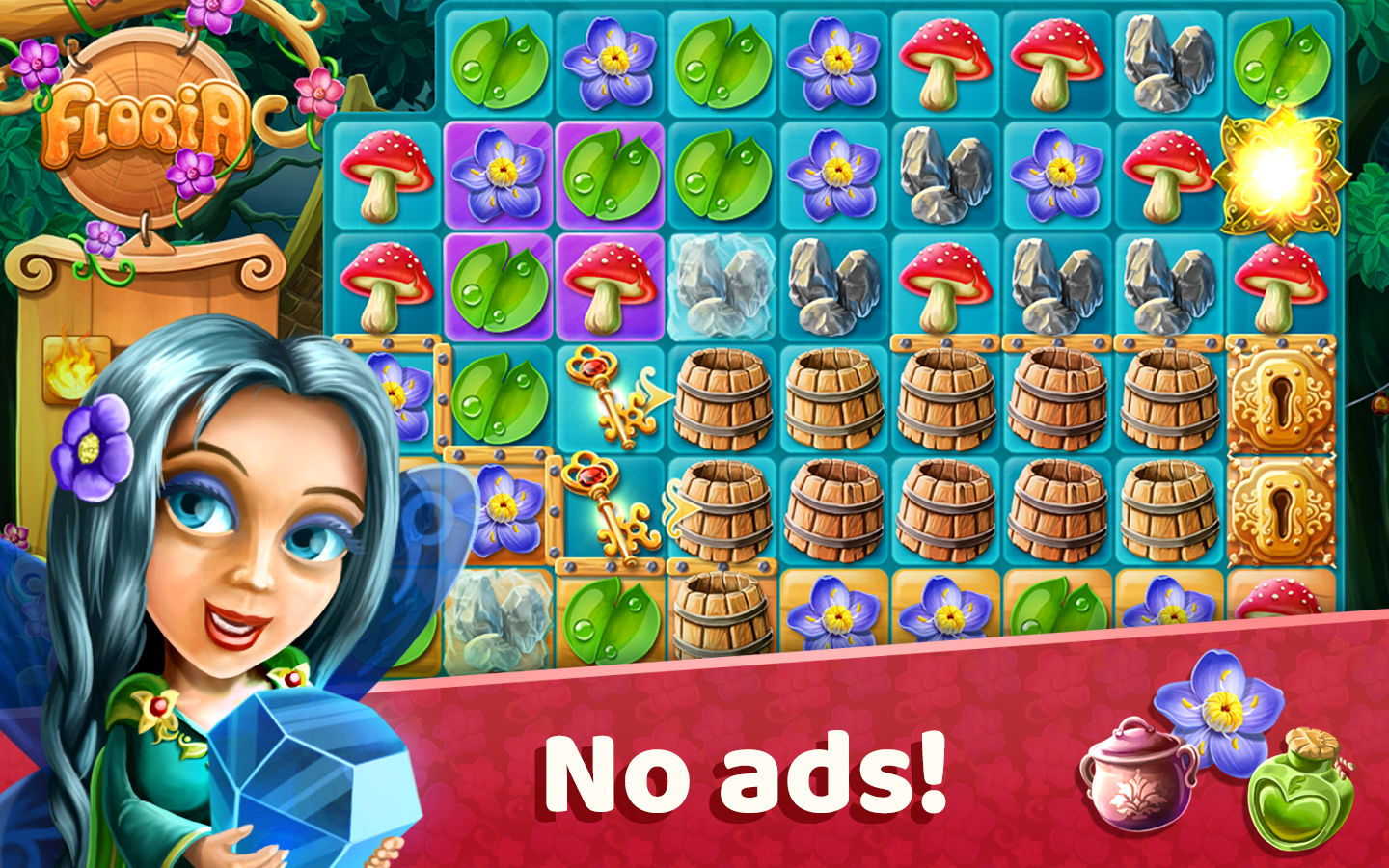 Floria - Match 3 Offline Game screenshot 8