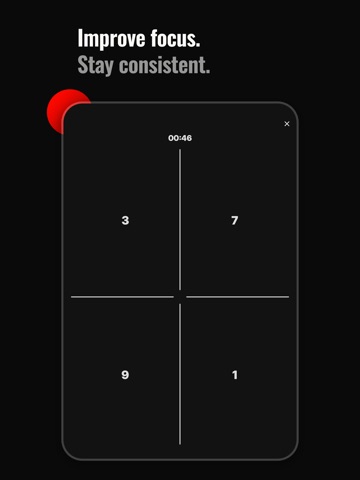 Concentration training. iPad screenshot
