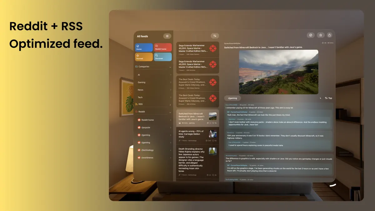 NewsNinja: AI RSS News Reader screenshot 1